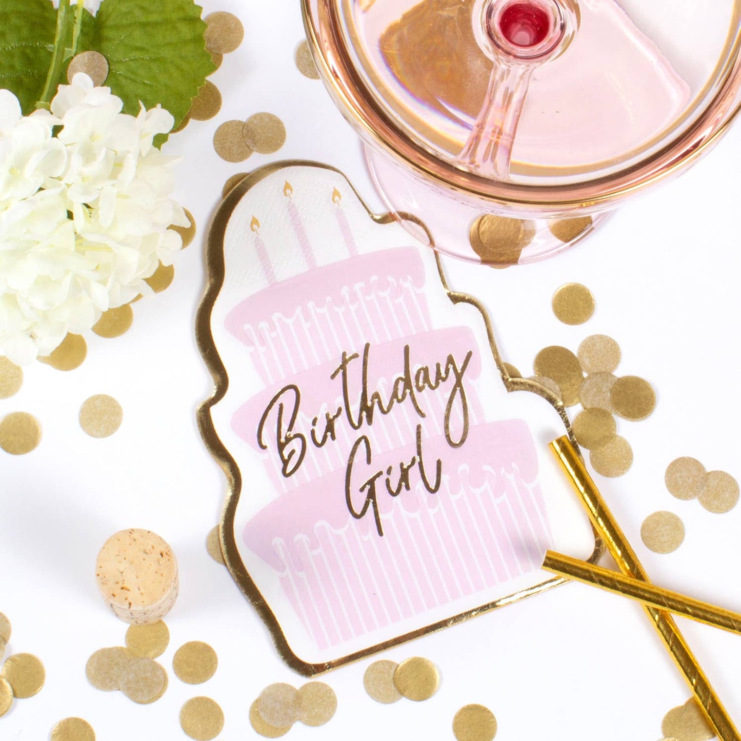 Birthday Girl Paper Die Cut Napkin Packs