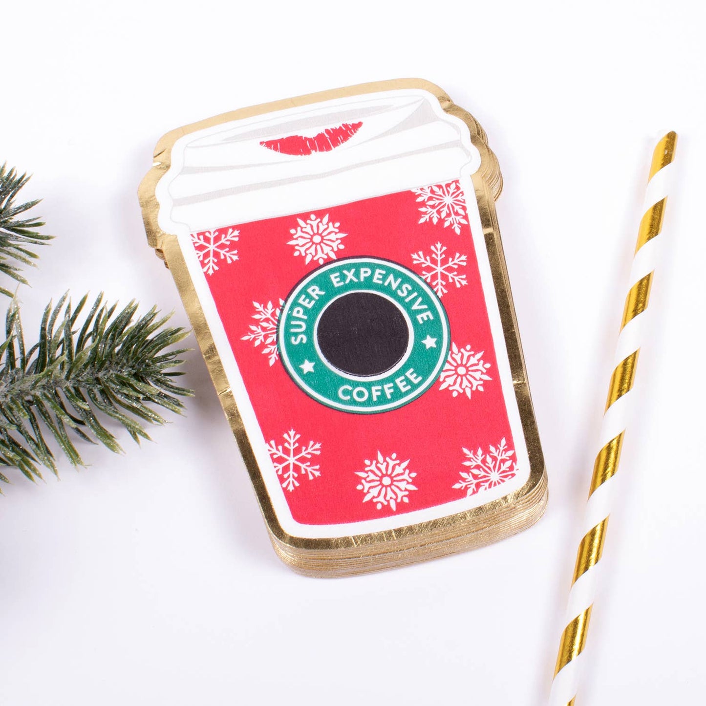 Holiday Coffee Paper Die Cut Napkin Packs