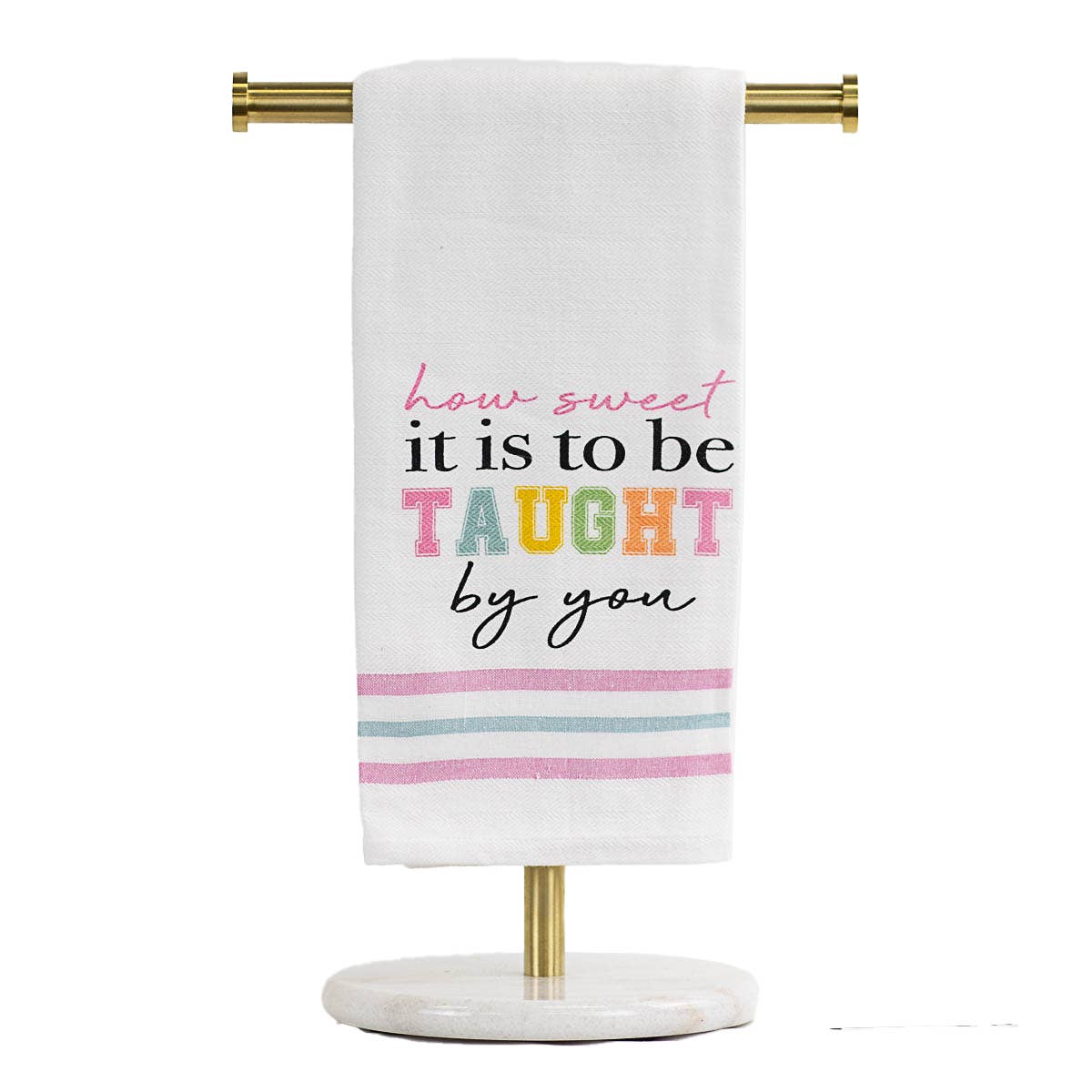 How Sweet It Is Hand Towel White/Multi 20x28