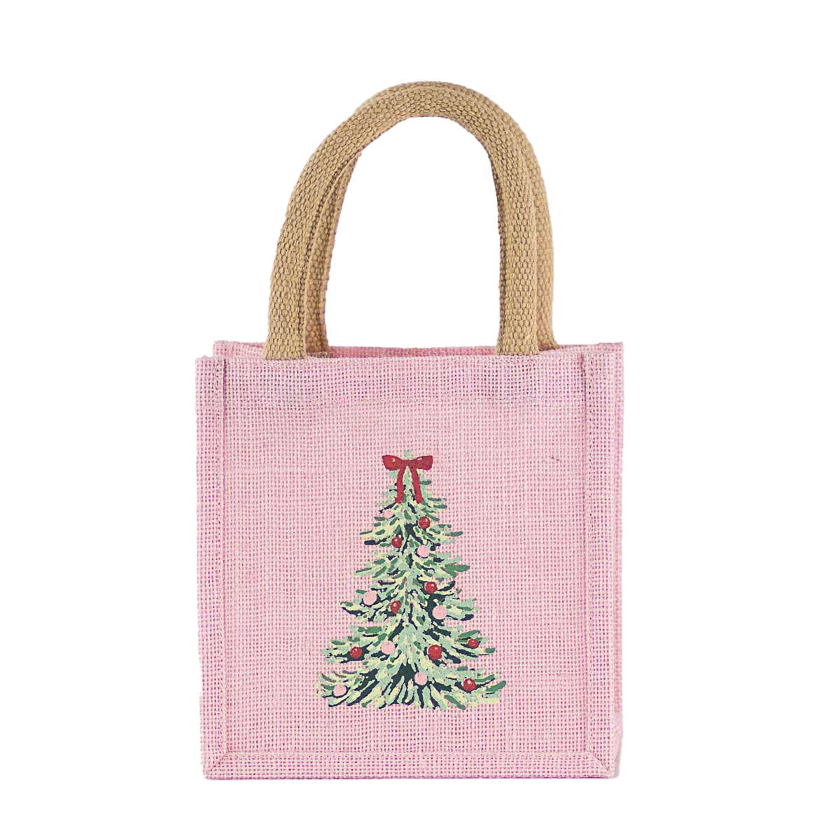 Noelle Tree Petite Gift Tote Light Pink/Multi 7x7x5