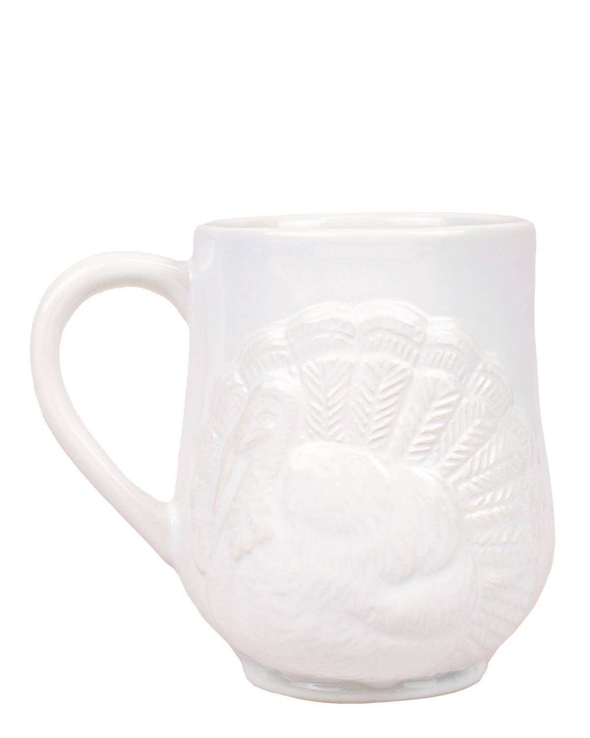 Turkey Embossed Mug White 18oz.
