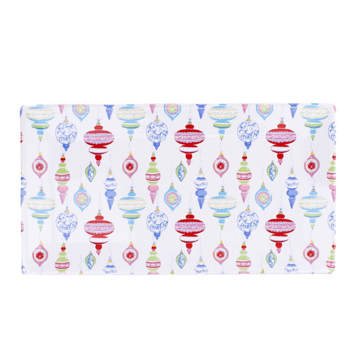 Whimsical Wonders Rectangle Platter White/Multi 12x6.5