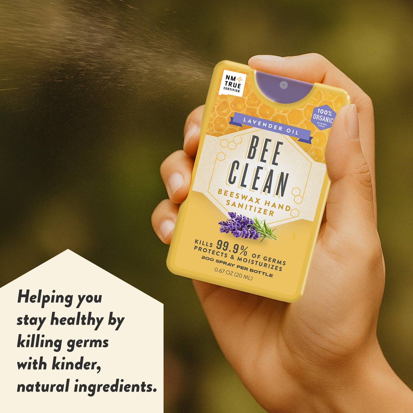 Organic Beeswax Bee Clean Hand Sanitizer Spray