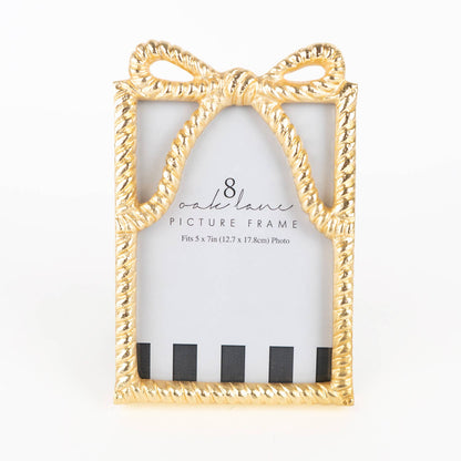 Gold Bow 5x7 Picture Frame