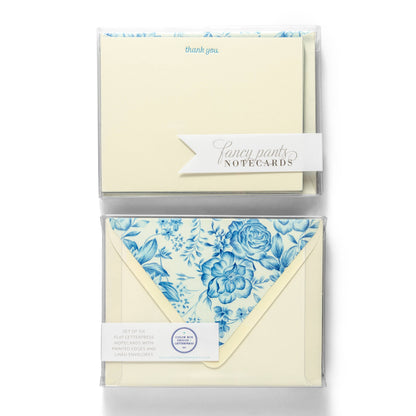 Blue Thank You | Fancy Pants Letterpress Flat Notecards