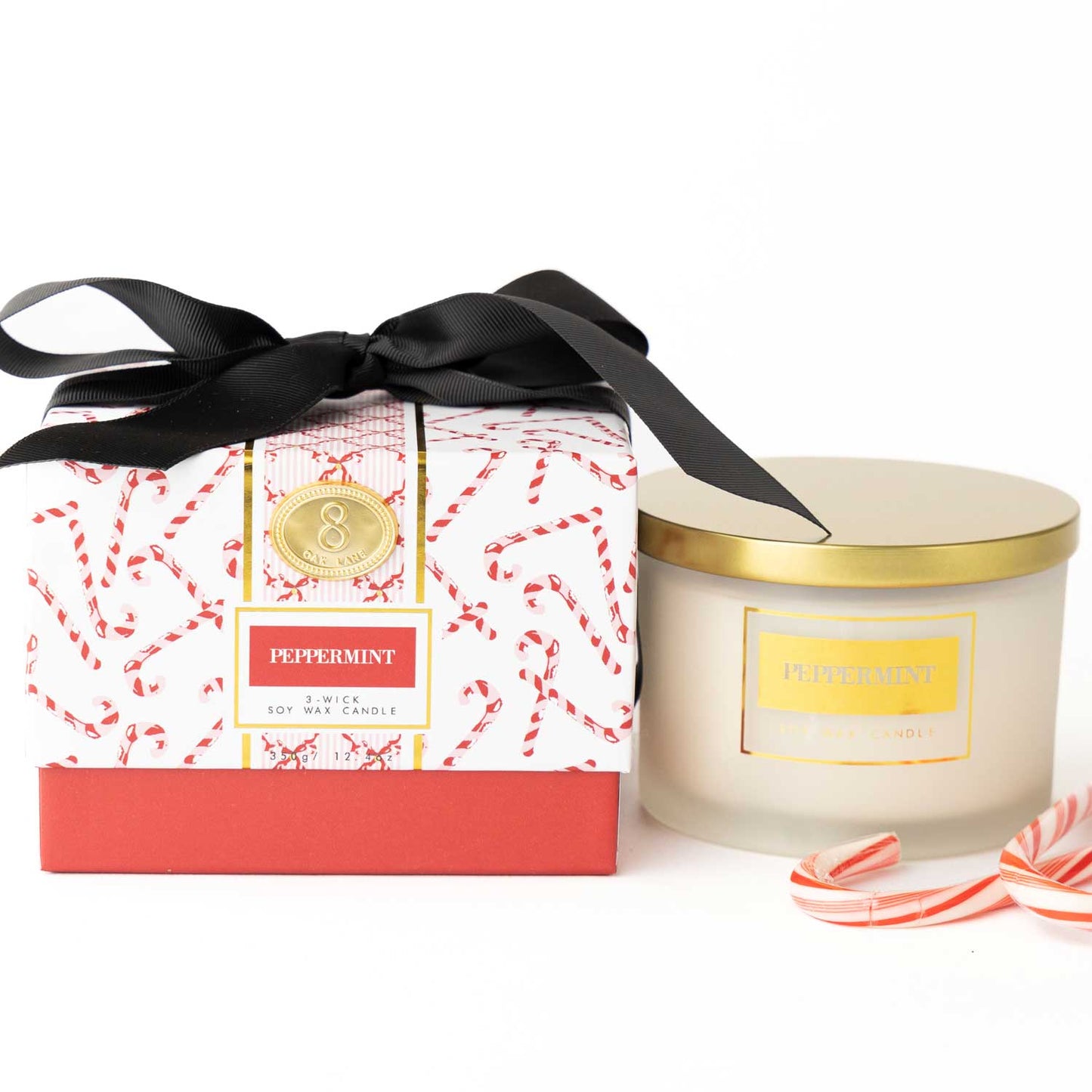 Peppermint 3-Wick Boxed Soy Wax Candle