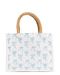 Hannah Bow Gift Tote    White/Light Blue   12x10x8