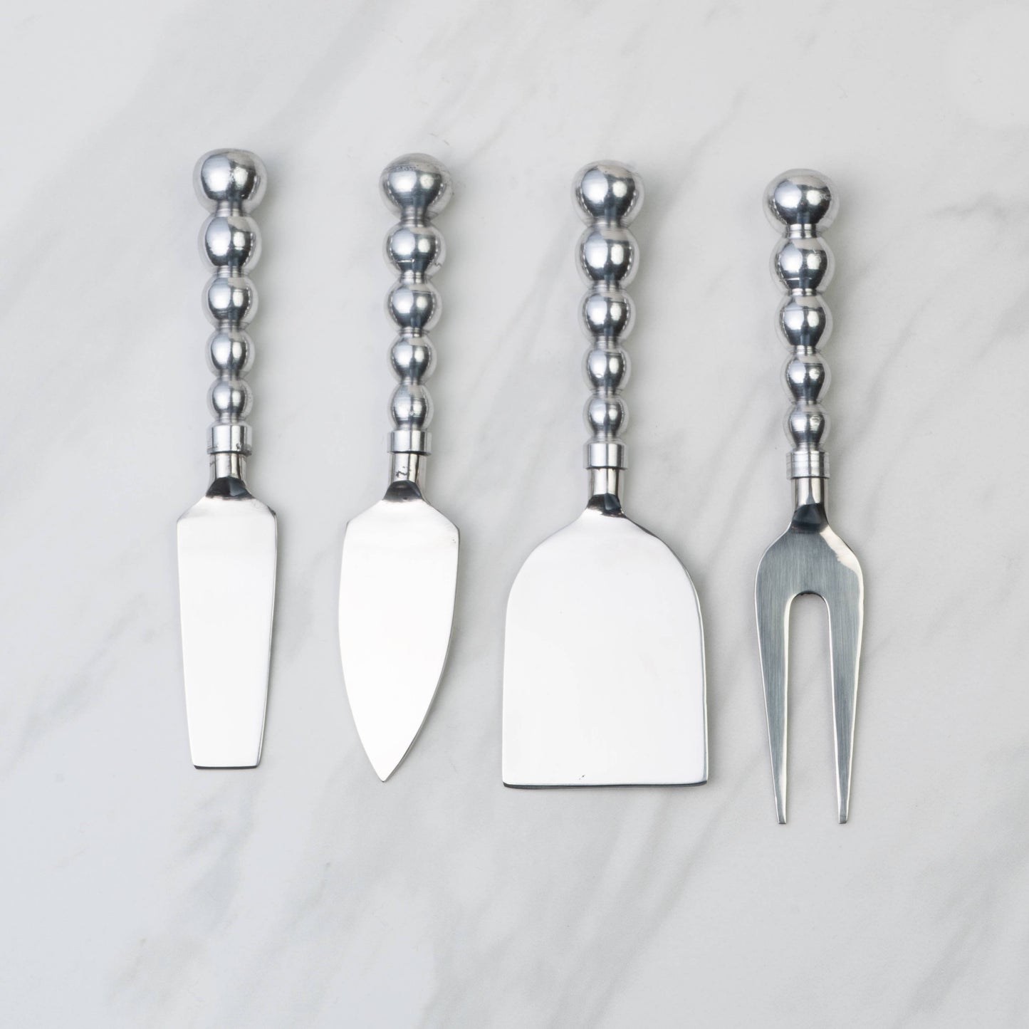 Aluminum Beaded Cheese Tools, Set of 4