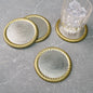 Golden Rope Border Coasters, Set of 4