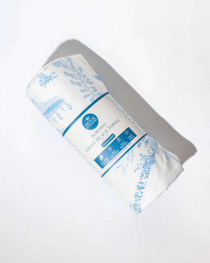 Borneo Giant Beach Towel      Blue/Multi    40x70