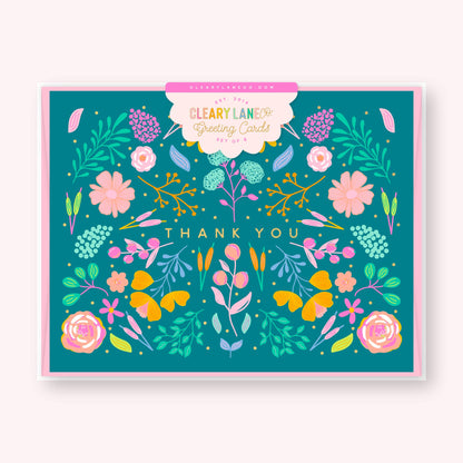 Emerald Rainbow Forest Thank You Greeting Card Box Set