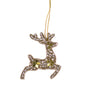 Leaping Sparkle Deer Ornament   Gold   3x4