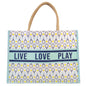 Tennis Love Juco Tote   Sky/Navy/White   19x14x7.5