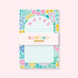 Notepad | 4"x6" | Mint Rainbow Garden