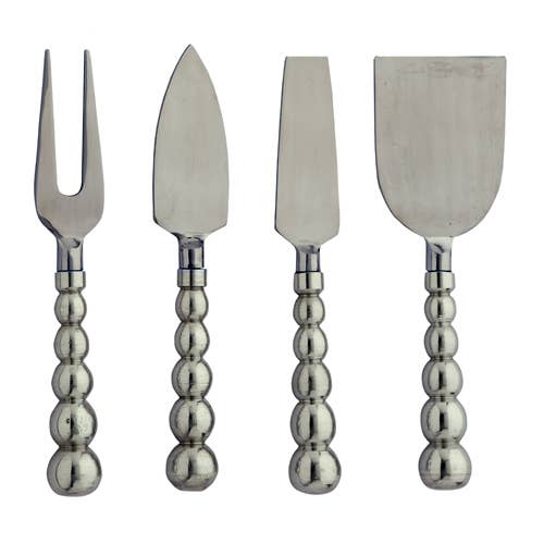 Aluminum Beaded Cheese Tools, Set of 4
