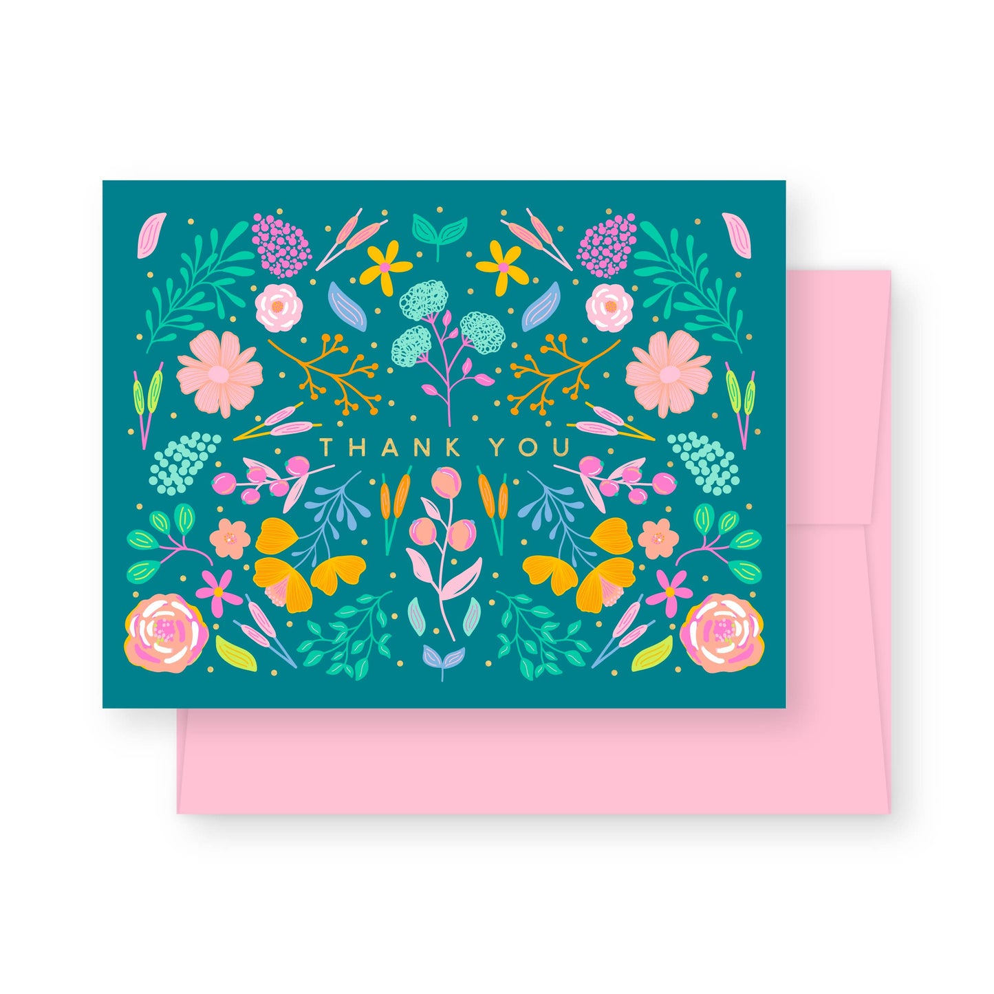 Emerald Rainbow Forest Thank You Greeting Card Box Set