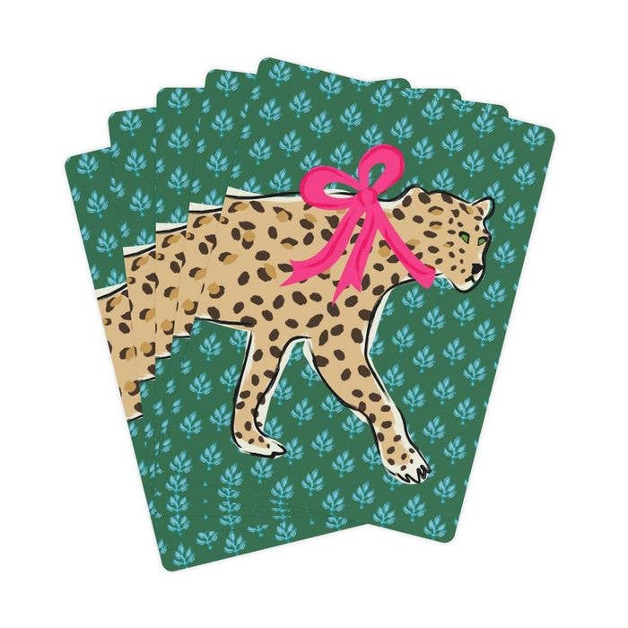 Cheeky Quotes | Playing Cards | Monogrammed Deck Of Cards: Leopard