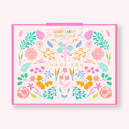 Blush Rainbow Forest Thank You Greeting Card Box Set