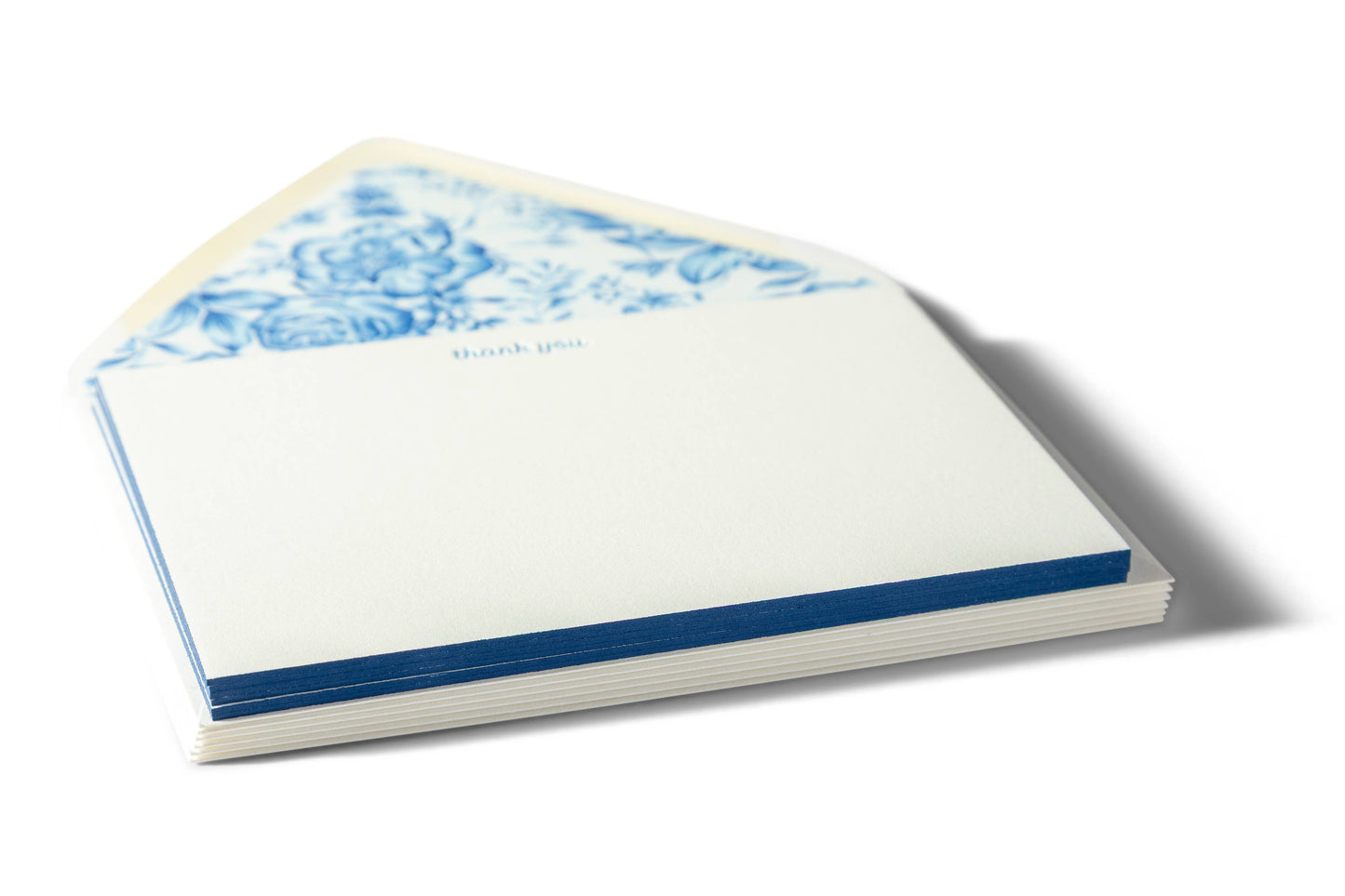 Blue Thank You | Fancy Pants Letterpress Flat Notecards
