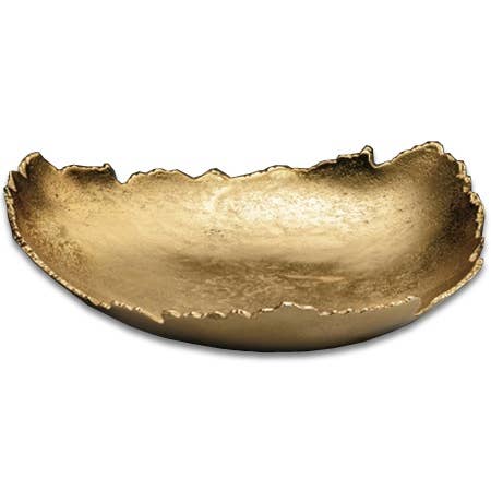 Golden Torn Texture 3-Point Bowl