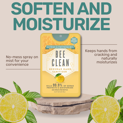 Organic Beeswax Bee Clean Hand Sanitizer Spray