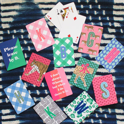 Cheeky Quotes | Playing Cards | Monogrammed Deck Of Cards: Leopard