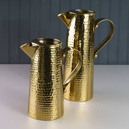 Gold Hammered Pitcher