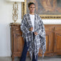 Cheryl Cape Wrap   Gray/Ivory  One Size