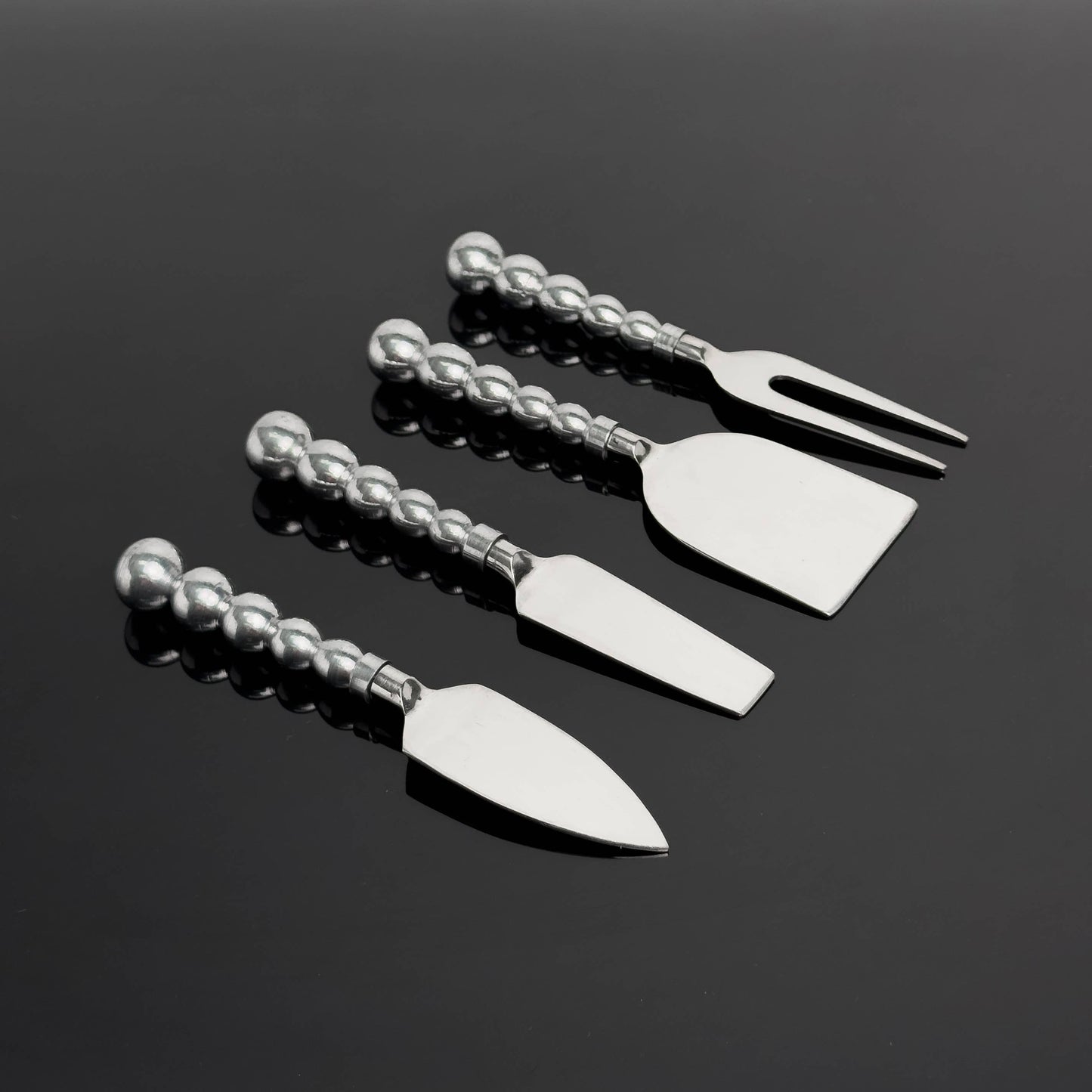 Aluminum Beaded Cheese Tools, Set of 4