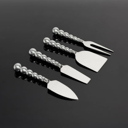Aluminum Beaded Cheese Tools, Set of 4