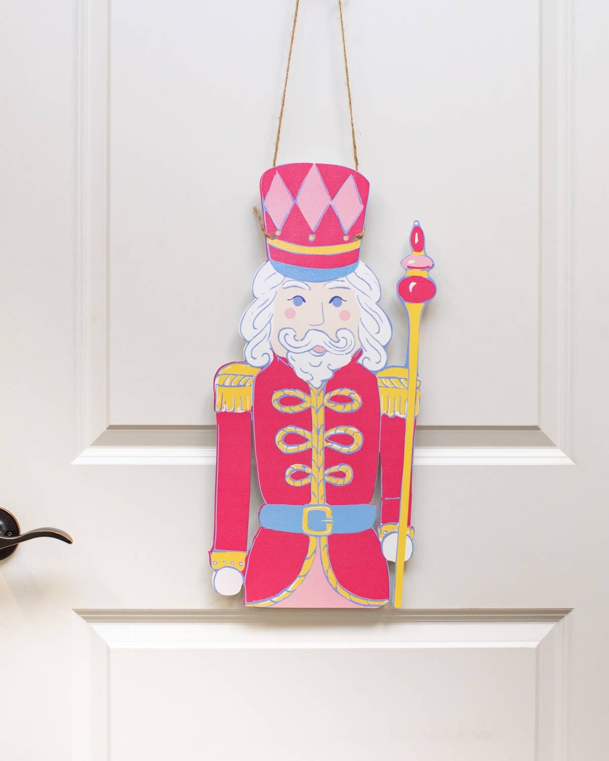 Candy Nutcracker Door Hanger   Pink   10.5x20.75