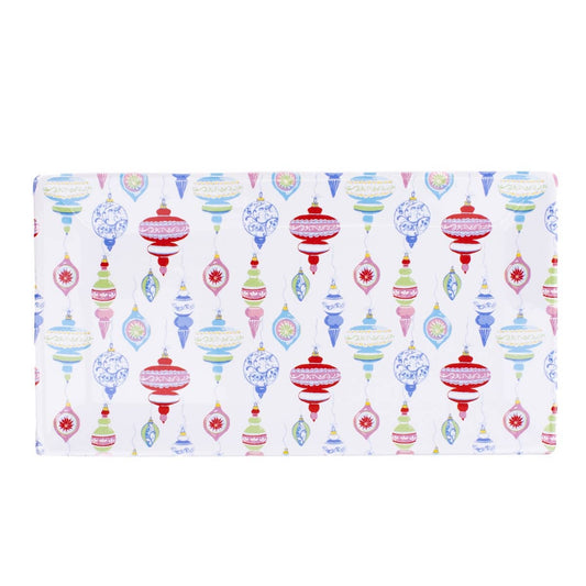 Whimsical Wonders Rectangle Platter   White/Multi   12x6.5