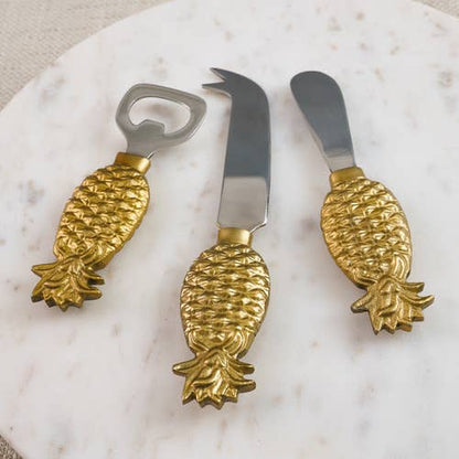 7" Gold Pineapple Cheese Knife