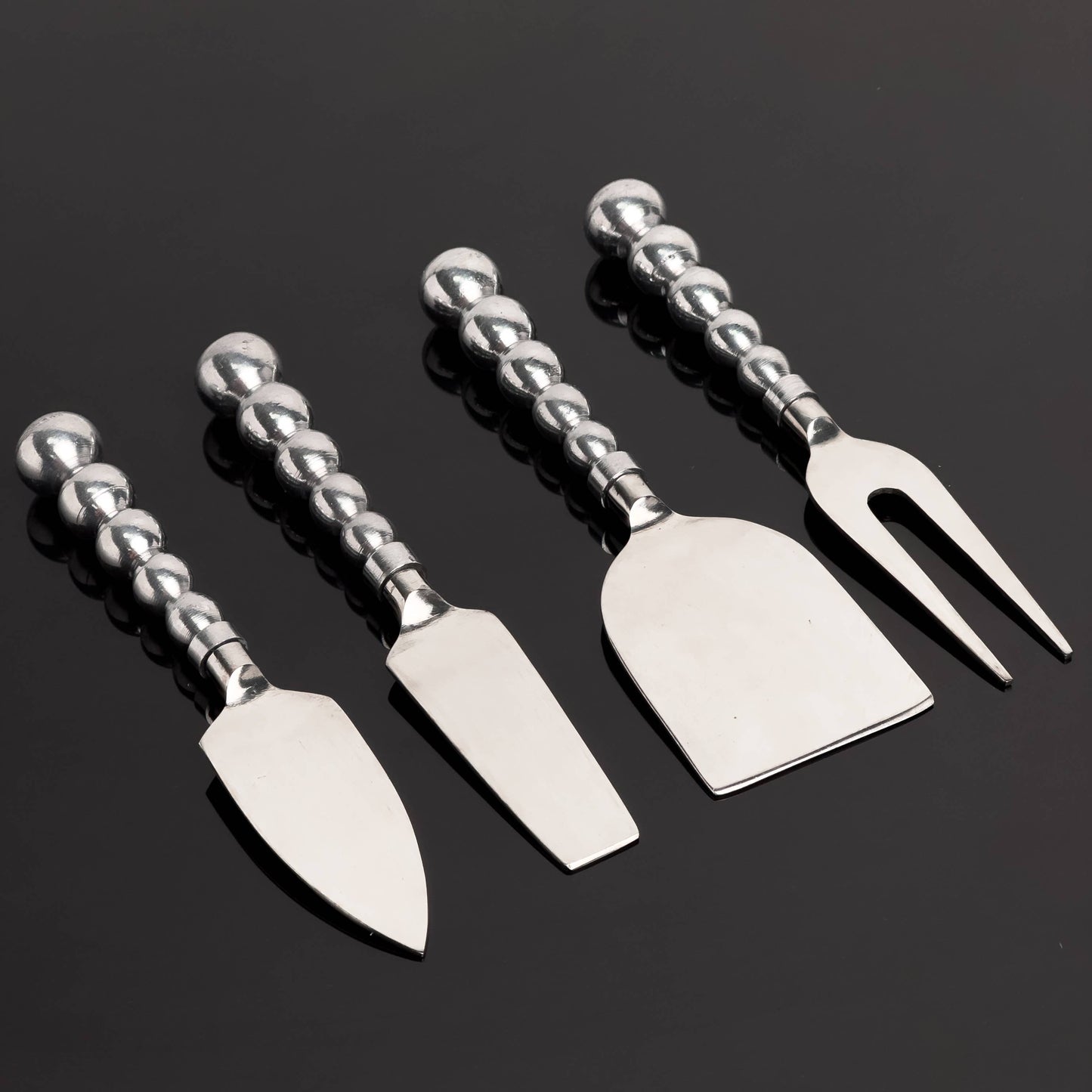 Aluminum Beaded Cheese Tools, Set of 4