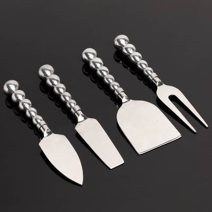 Aluminum Beaded Cheese Tools, Set of 4