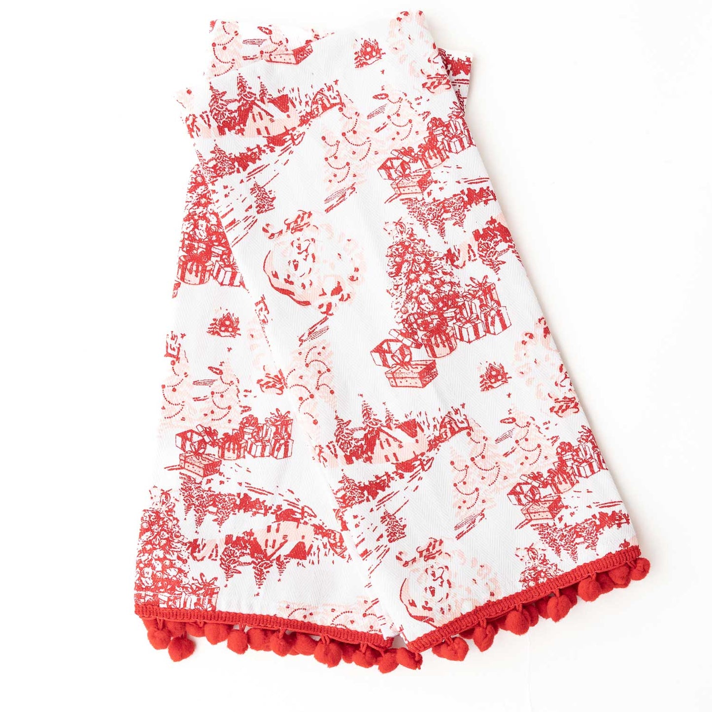 Santa Toile Tassel Kitchen Towel Set