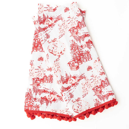 Santa Toile Tassel Kitchen Towel Set