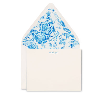Blue Thank You | Fancy Pants Letterpress Flat Notecards