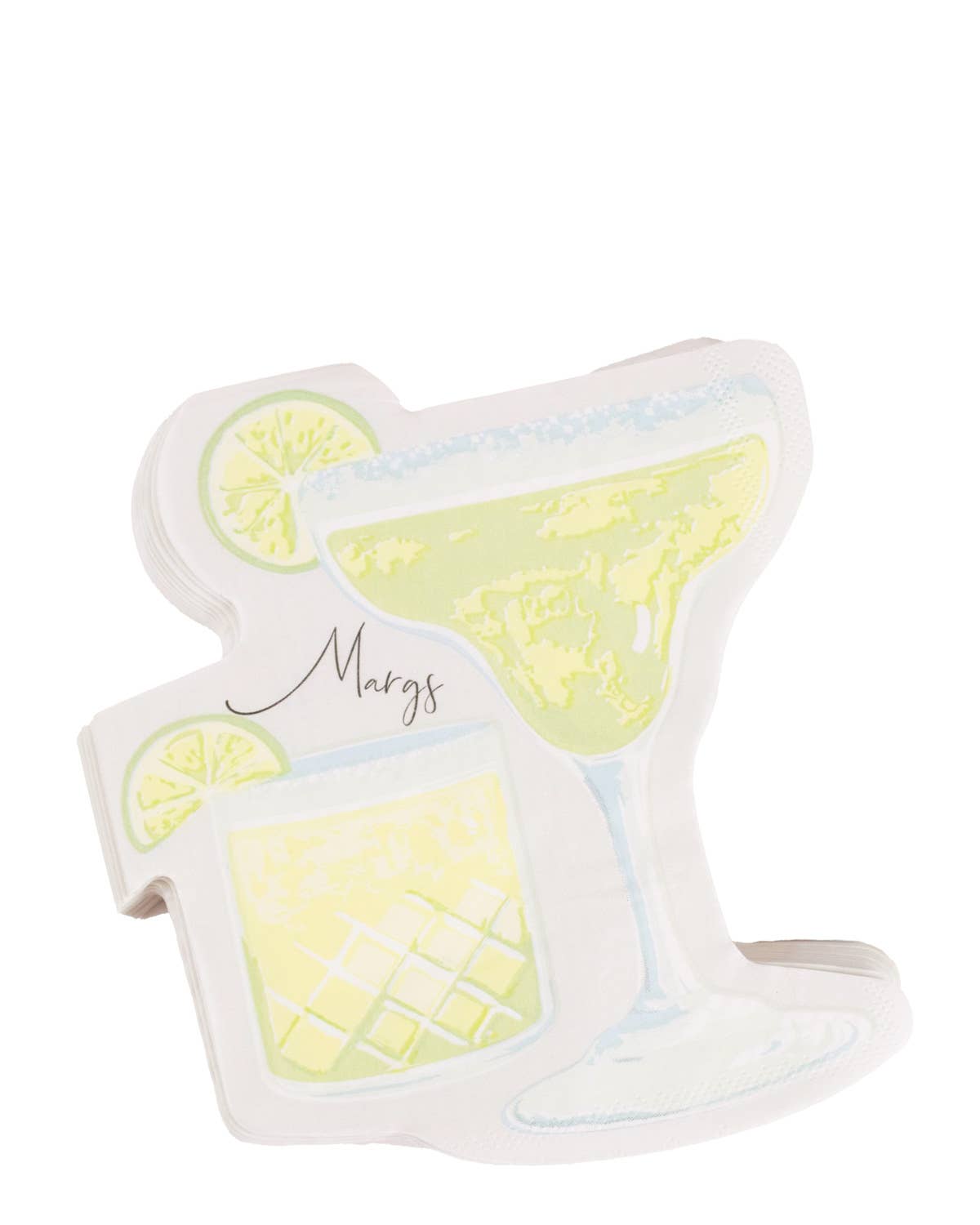 Margs Shaped Napkins   White/Multi   5.75x6.5