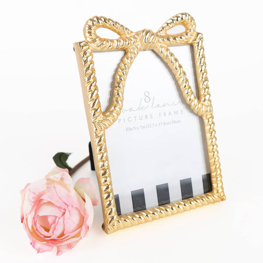 Gold Bow 5x7 Picture Frame