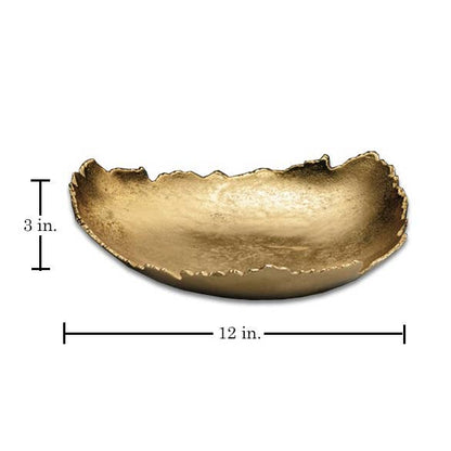 Golden Torn Texture 3-Point Bowl