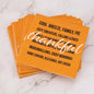 Thankful Cocktail Napkins    Orange/Black/White   5x5