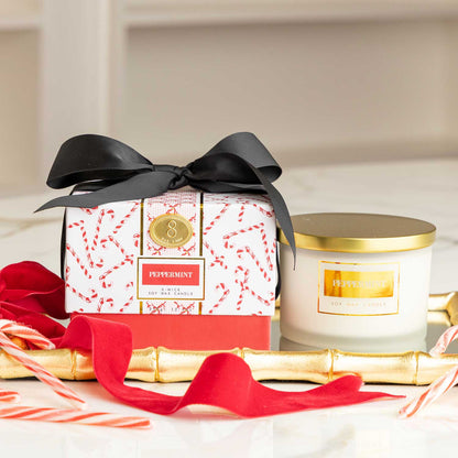 Peppermint 3-Wick Boxed Soy Wax Candle