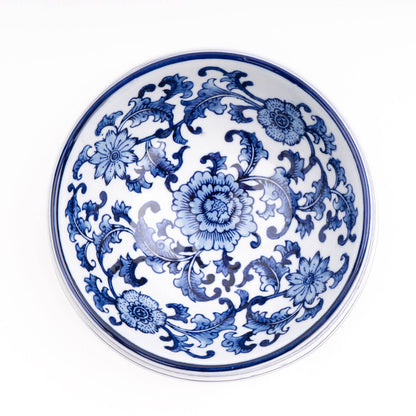 Blue Chinoiserie Large Dog Bowl