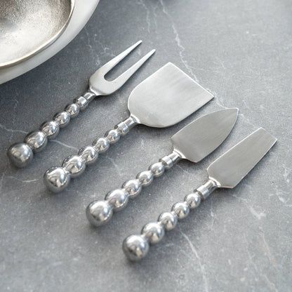 Aluminum Beaded Cheese Tools, Set of 4