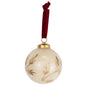 Feltre Glass Ornament   Cream/Gold   3"