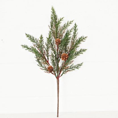 17in Pick-Dark Green Country Cypress Pine w. Pinecon