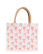 Hannah Bow Gift Tote    White/Red/Pink   12x10x8