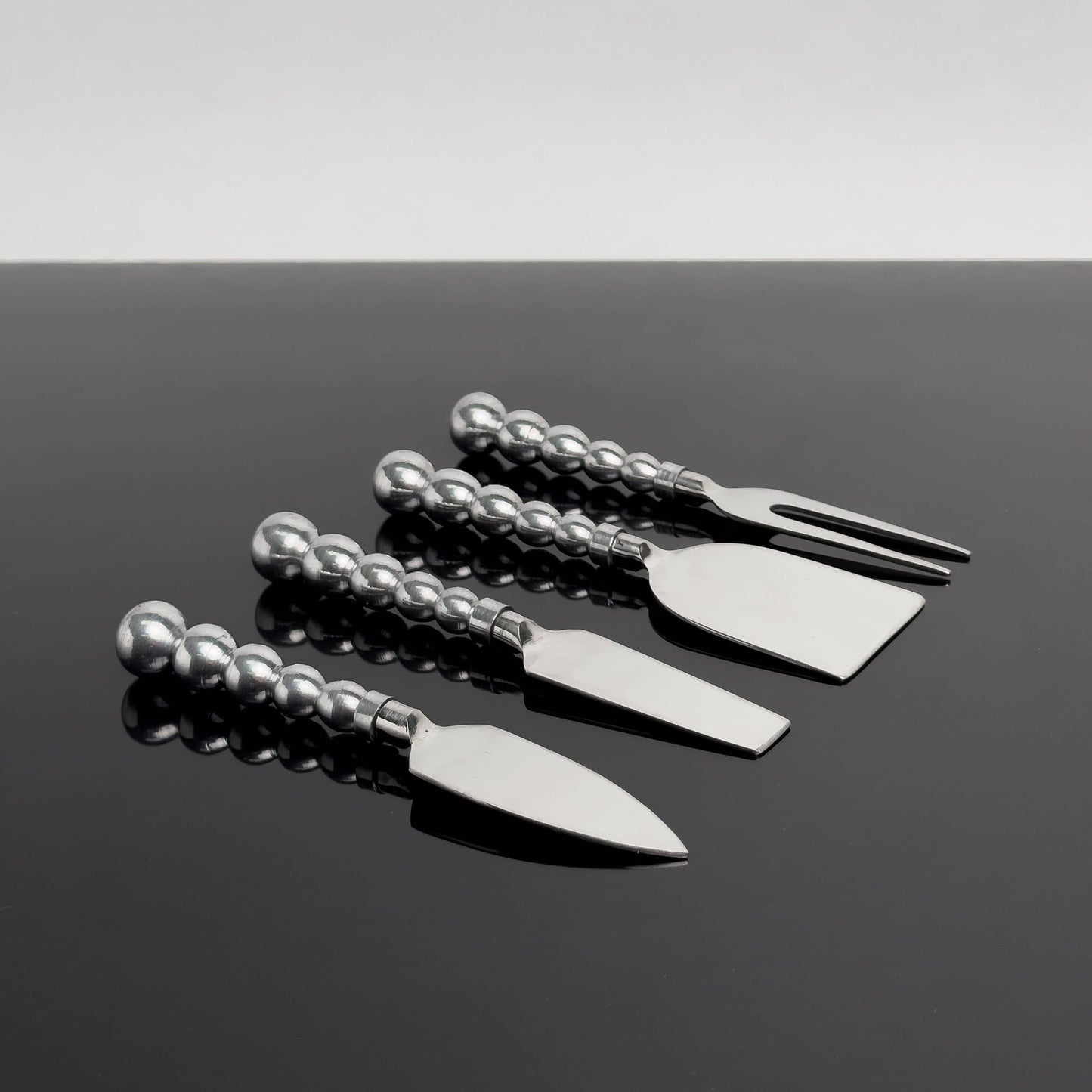 Aluminum Beaded Cheese Tools, Set of 4
