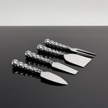 Aluminum Beaded Cheese Tools, Set of 4